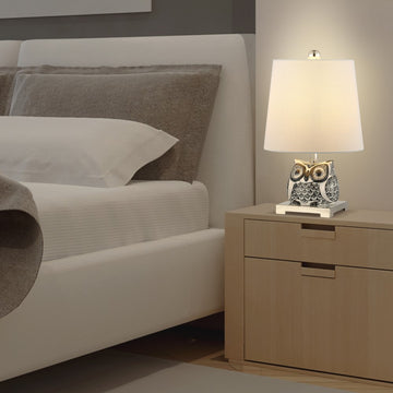 Justina 16" Ceramic Mini LED Table Lamp - JONATHAN Y